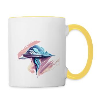 Chrome Clouds - Contrasting Mug - white/yellow - Right