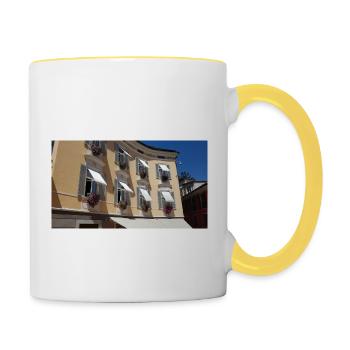 Sommertagim Tessin - Tasse zweifarbig - Weiß/Gelb - Rechts