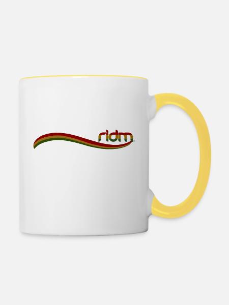 ridm flag - Tasse zweifarbig - Weiß/Gelb