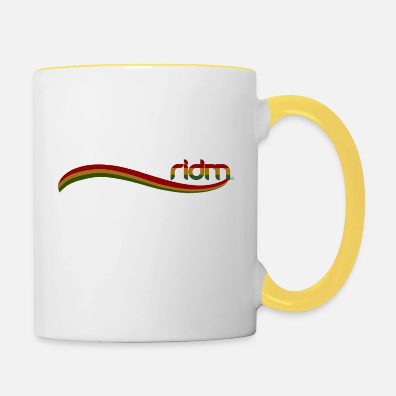 ridm flag - Tasse zweifarbig - Weiß/Gelb