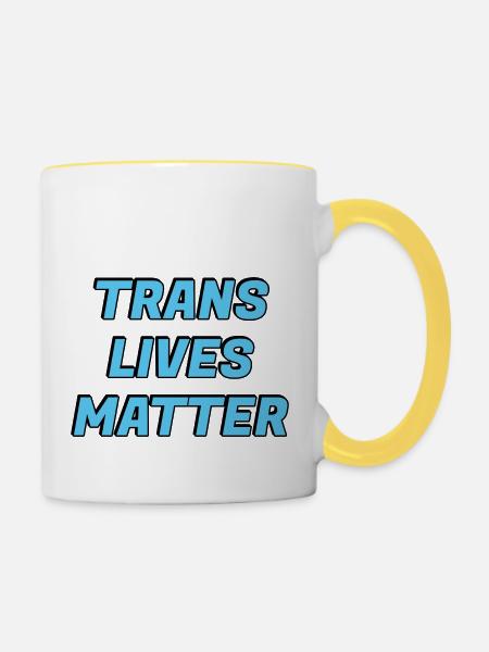 Trans-Leben zählen - Tasse zweifarbig - Weiß/Gelb