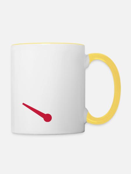 Geduld - Tasse zweifarbig - Weiß/Gelb