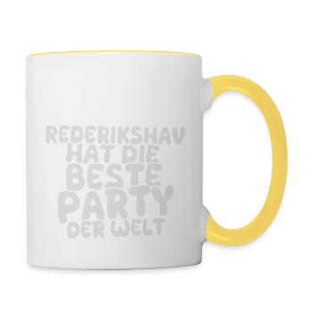 Frederikshavn as a holiday destination - Contrasting Mug - white/yellow - Right