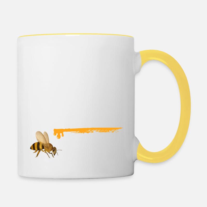 Bee Fast Bees Honey - Contrasting Mug - white/yellow