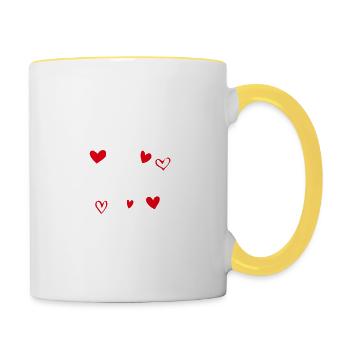 T'T Shirt / I Love You / I Love You / I Love You - Contrasting Mug - white/yellow - Right