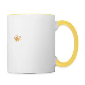 Violetter Name für Frauen Kinder Kleinkinder - Violett - Tasse zweifarbig - Weiß/Gelb - Rechts