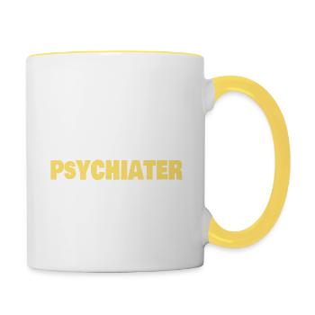 Psychiatre - Mug contrasté - blanc/jaune - Droite