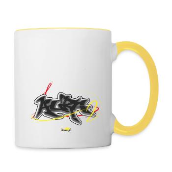 Aura Graffiti - Contrasting Mug - white/yellow - Right