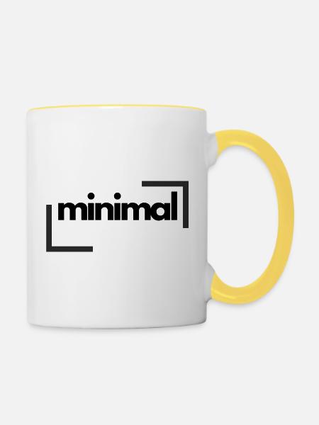 Minimal - Tasse zweifarbig - Weiß/Gelb