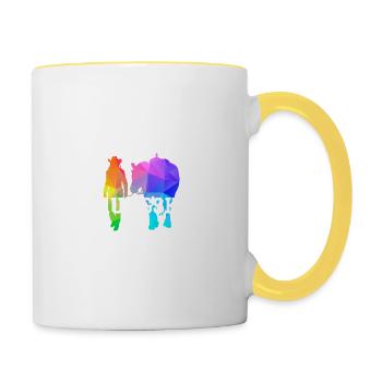 Western Lady Führungskraft - Tasse zweifarbig - Weiß/Gelb - Rechts