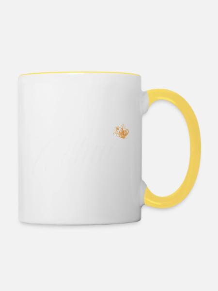 Celine Nom personnalisé pour Femmes, Enfants, Bambins - - Mug contrasté - blanc/jaune