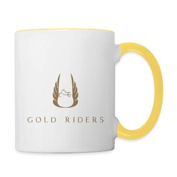 LOGO TRANSPARENTER BODEN OHNE WIR SIND EINS - Tasse zweifarbig - Weiß/Gelb - Rechts