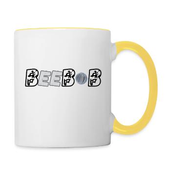 Beebob, next Level - Tasse zweifarbig - Weiß/Gelb - Rechts