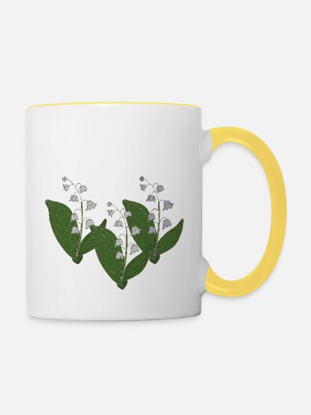 maigloeckchen dreierpack - Tasse zweifarbig - Weiß/Gelb
