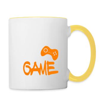 Gamer Eat Sleep Game - Contrasting Mug - white/yellow - Right