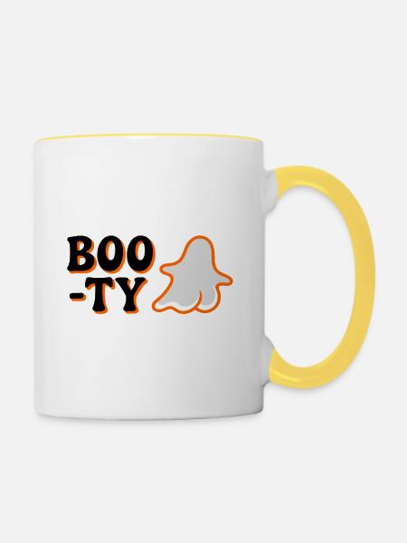 Boo-ty - Tasse zweifarbig - Weiß/Gelb