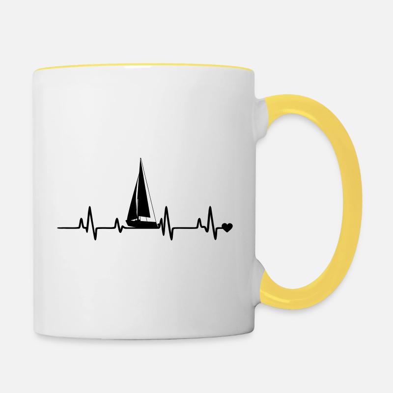 Sail - Contrasting Mug - white/yellow