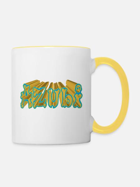 Azubi - Tasse zweifarbig - Weiß/Gelb