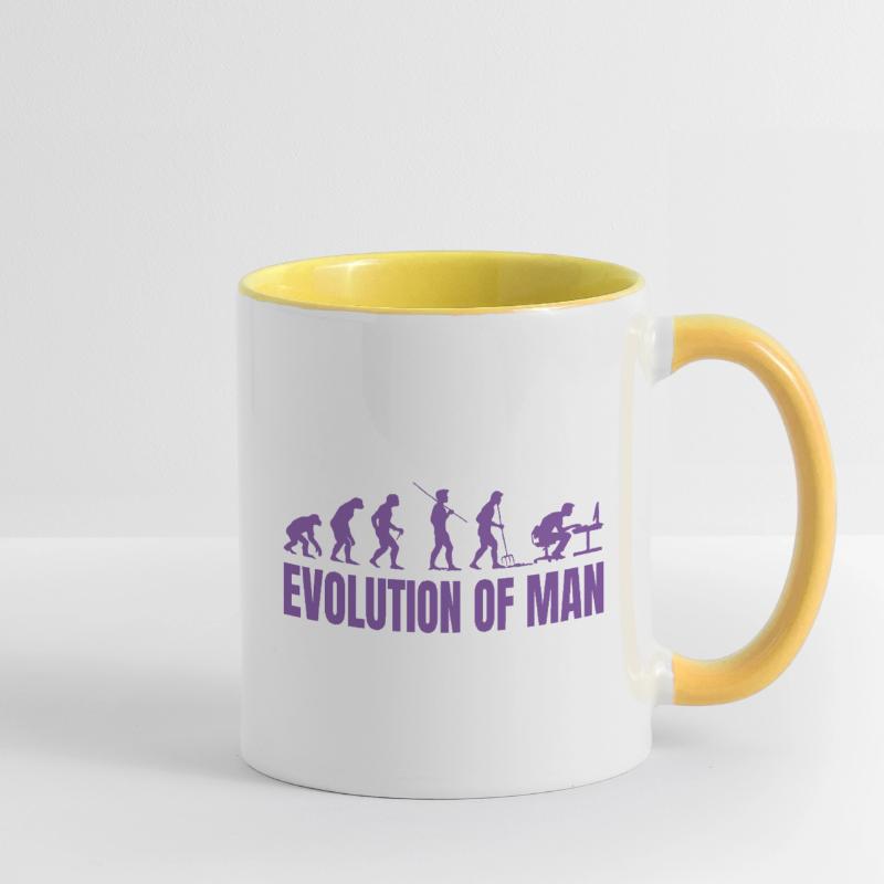 Programmer Computer Freak Evolution Retro Contrasting Mug