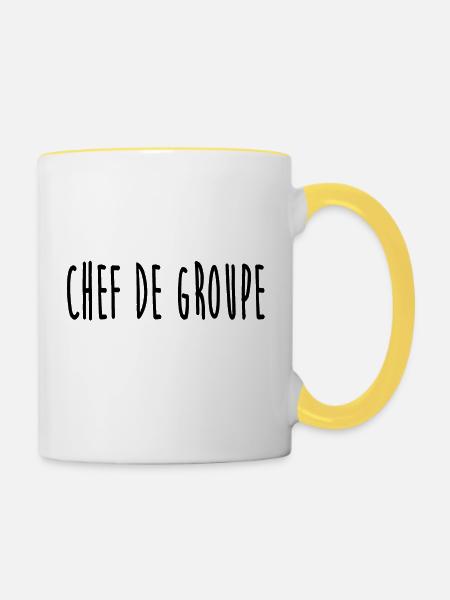 Gruppenleiter - Tasse zweifarbig - Weiß/Gelb