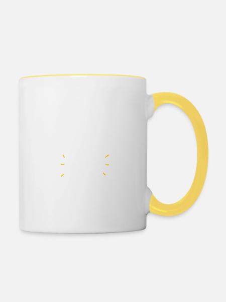 J'ai pelote basque cadeau - Mug contrasté - blanc/jaune