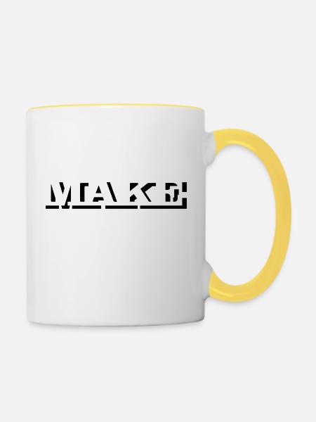 make (1c) - Tasse zweifarbig - Weiß/Gelb