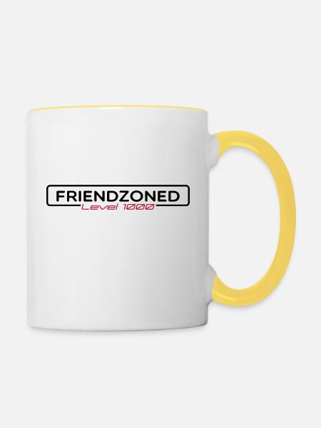 friendzone - Tasse zweifarbig - Weiß/Gelb