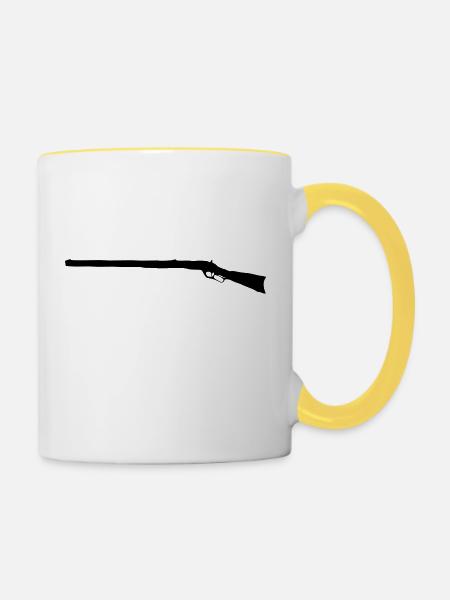 winchester73_vec_1 de - Tasse zweifarbig - Weiß/Gelb