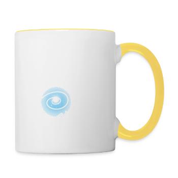 Gast auf Erden - Tasse zweifarbig - Weiß/Gelb - Rechts