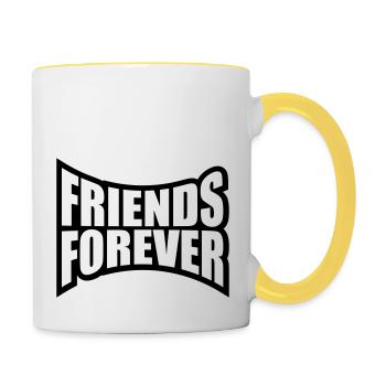 amis pour toujours aimer la partie infinity équipage de l'équipe fr - Mug contrasté - blanc/jaune - Droite