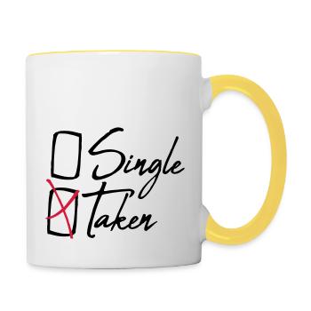 Awarded single taken - Contrasting Mug - white/yellow - Right
