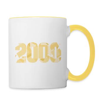2000 - Tasse zweifarbig - Weiß/Gelb - Rechts