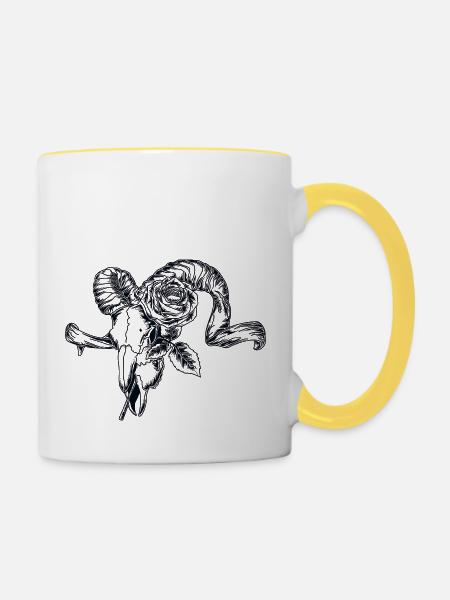 Goat - Tasse zweifarbig - Weiß/Gelb