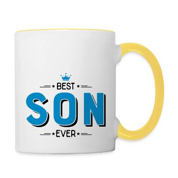Best son - Tasse zweifarbig - Weiß/Gelb - Rechts