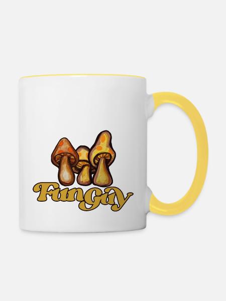 fun kerl - Tasse zweifarbig - Weiß/Gelb