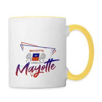Mayotte - Contrasting Mug - white/yellow - Right