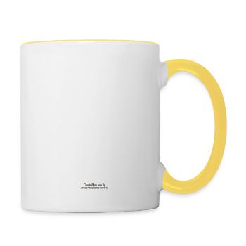Neuss - Tasse zweifarbig - Weiß/Gelb - Rechts