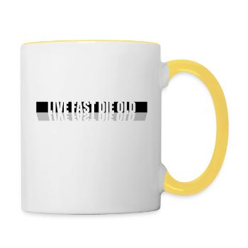 Live Fast Die - Contrasting Mug - white/yellow - Right