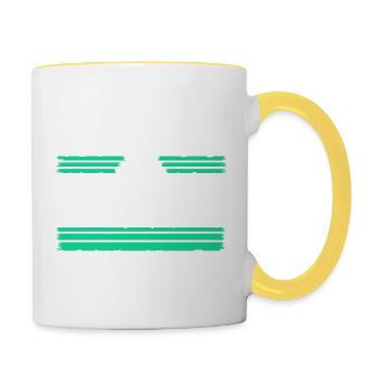 funny job forest work present the carpenters best - Tasse zweifarbig - Weiß/Gelb - Rechts