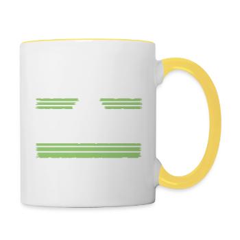 déclaration de blogueur tshirts de charpentier amusants - Mug contrasté - blanc/jaune - Droite