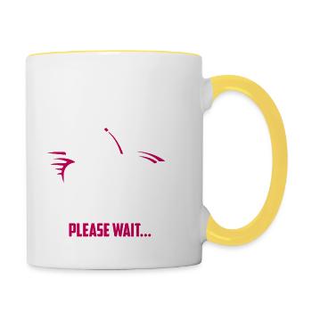 Rebuilding RC Car Please Wait... Model Car Remote - Contrasting Mug - white/yellow - Right