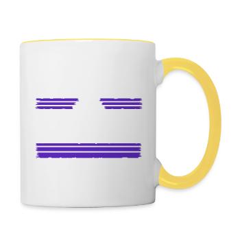 badge arboriculturist love carpentry funny - Tasse zweifarbig - Weiß/Gelb - Rechts