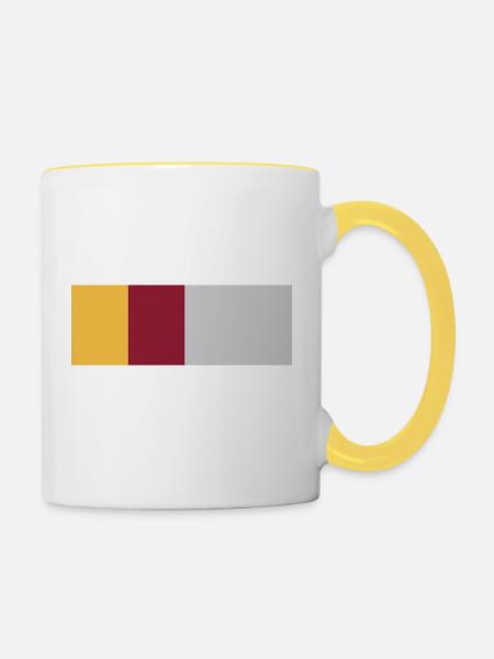 Roma Italien - Tasse zweifarbig - Weiß/Gelb