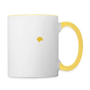 Cet ingénieur aime la randonnée Cool Vintage - Mug contrasté - blanc/jaune - Droite