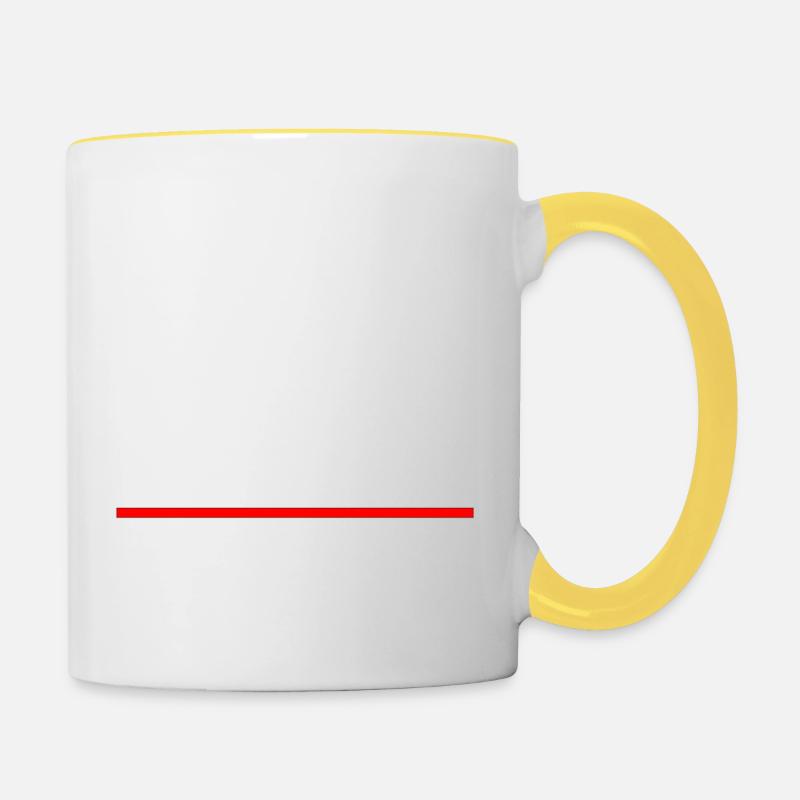 Funny diabetic quote - Contrasting Mug - white/yellow