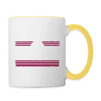 chainsaw carpenter jokes carpenter funny plumber - Tasse zweifarbig - Weiß/Gelb - Rechts