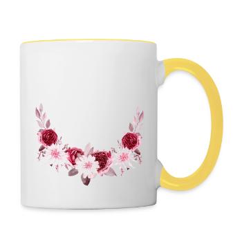 future maman idée cadeau - Mug contrasté - blanc/jaune - Droite