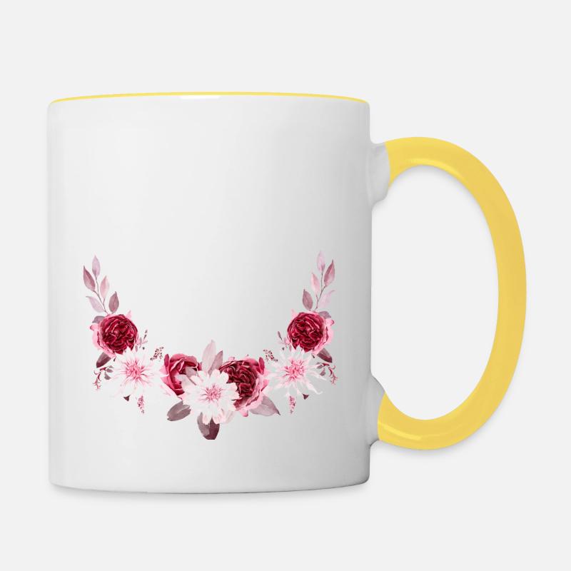 témoin de la mariée - Mug contrasté - blanc/jaune