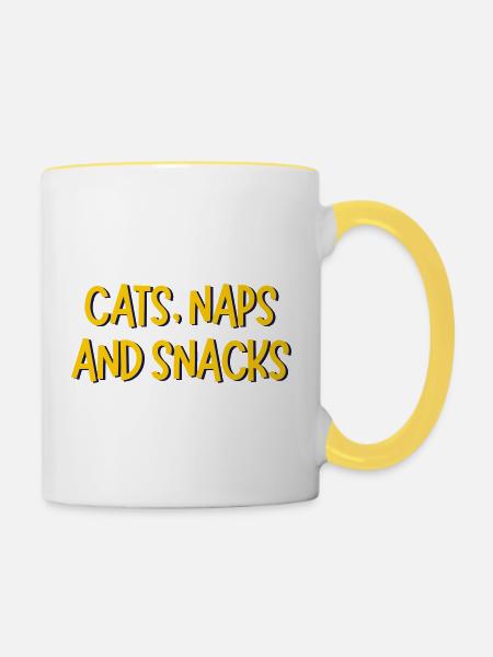 KATZEN NICKERCHEN UND SNACKS - Tasse zweifarbig - Weiß/Gelb