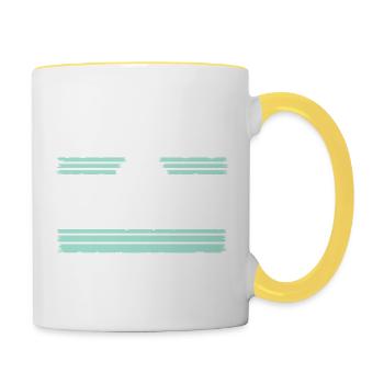 contre-culture génial festival hippie - Mug contrasté - blanc/jaune - Droite